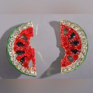 Betsey Johnson Gorgeous sparkling watermelon earrings